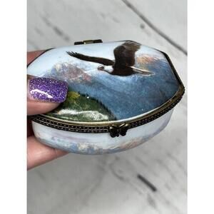 Janene Grende Licensed By Wild Wings Trinket Box Jewelry Bald Eagle Mountains